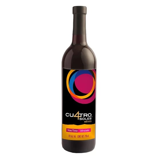VINO TINTO CUATRO SOLES AFRUTADO 750ML