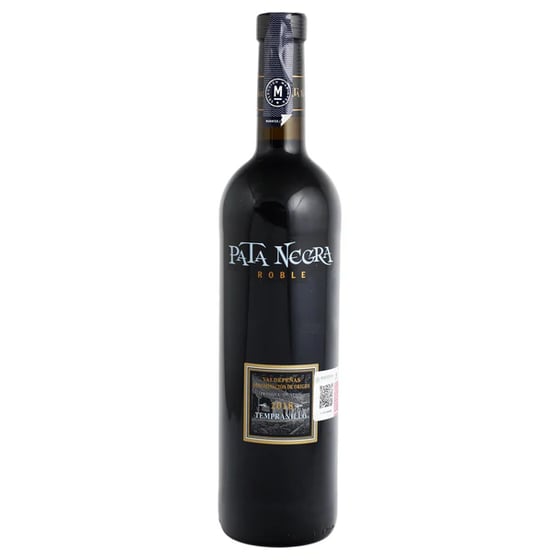 VINO TINTO PATA NEGRA VALDEPEÑAS ROBLE 750 ML