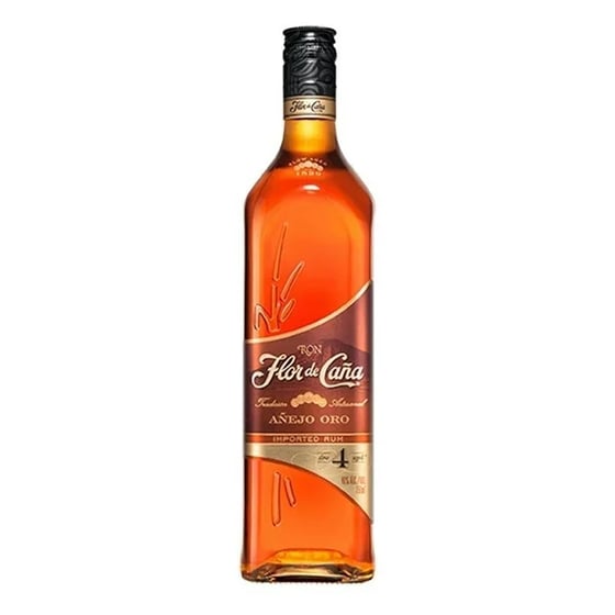 RON FLOR DE CAÑA  4 AÑOS ORO 750ML